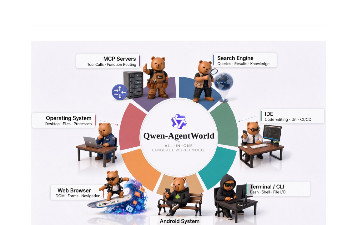 Qwen-AgentWorld - Language World Models for General Agents