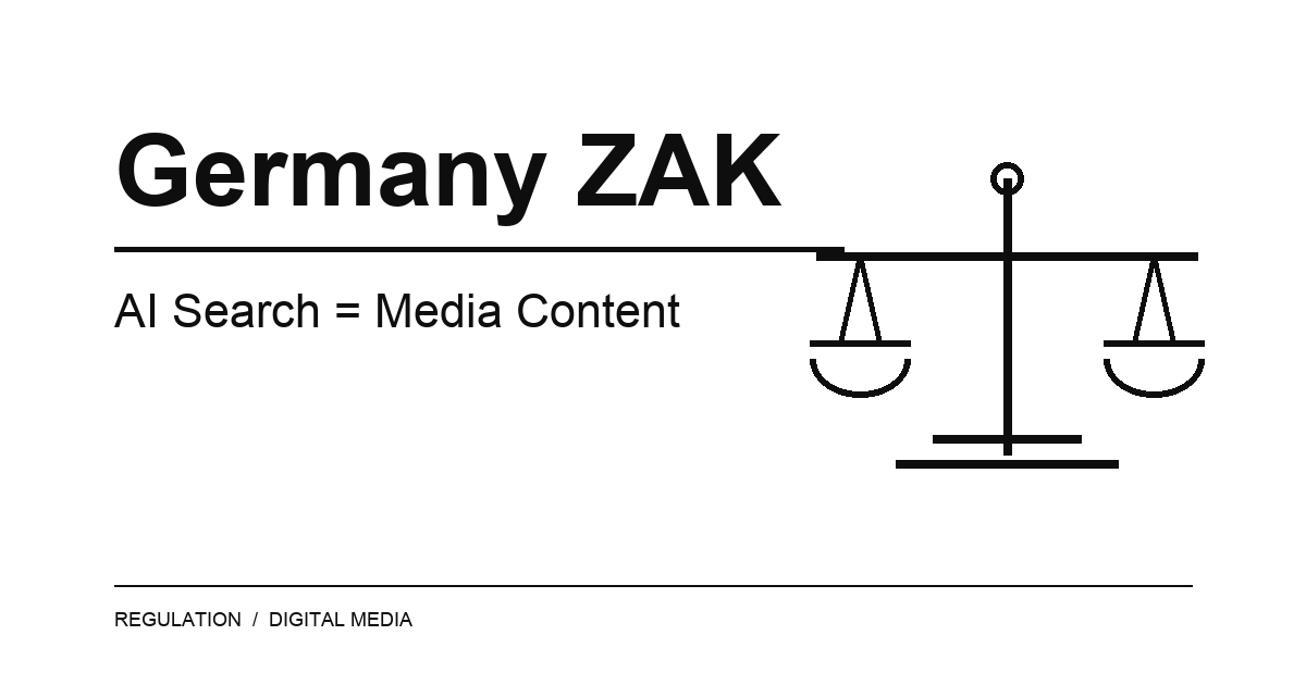 독일 ZAK, AI 검색에 미디어법 적용 - DSA 면책 조항 배제 첫 사례